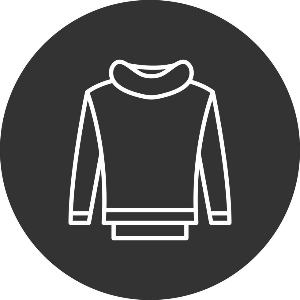 icône inversée de la ligne de sweat-shirt vecteur