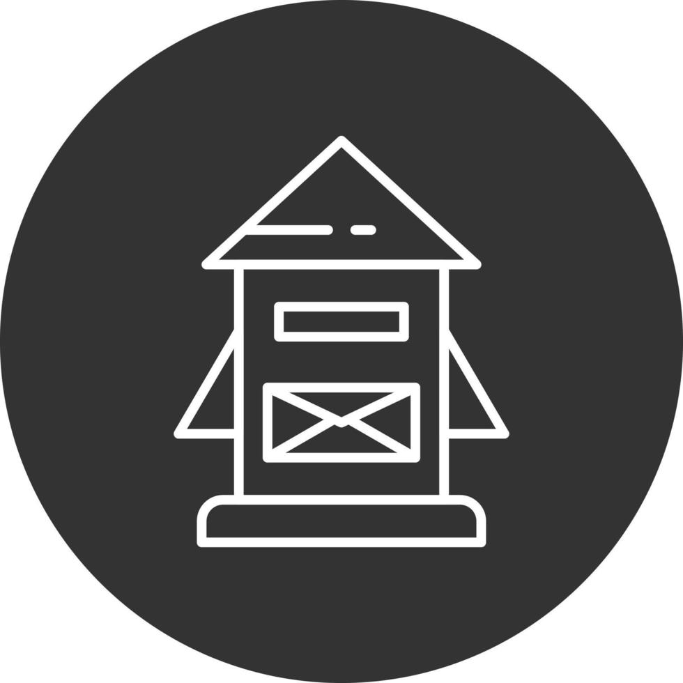icône inversée de la ligne de boîte aux lettres vecteur