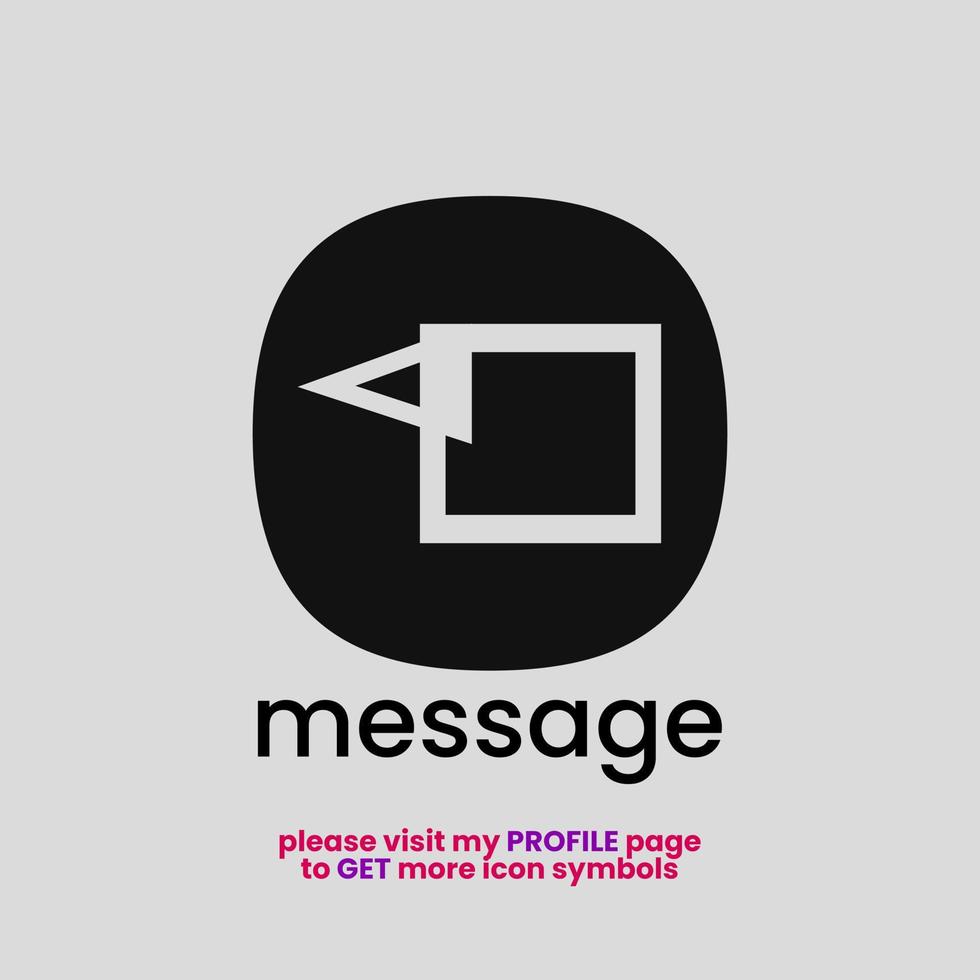 symbole de message abstrait pour l'icône de l'application ou le logo de l'entreprise - version de style découpée 1 vecteur