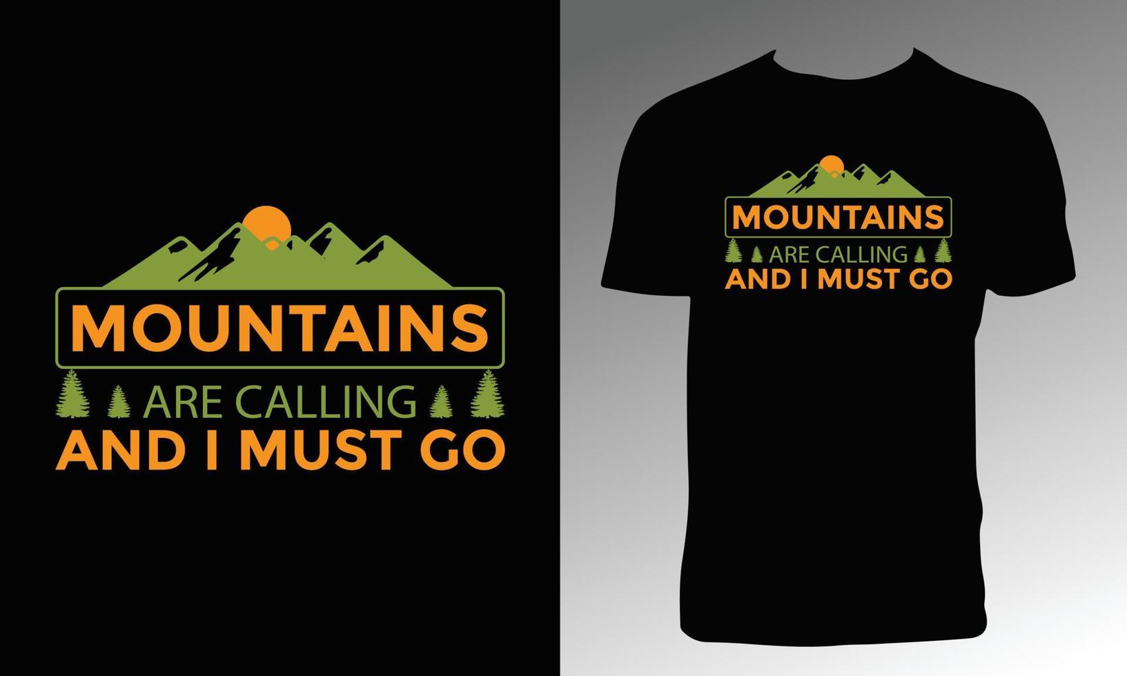 conception de t-shirt d'aventure de randonnée vecteur