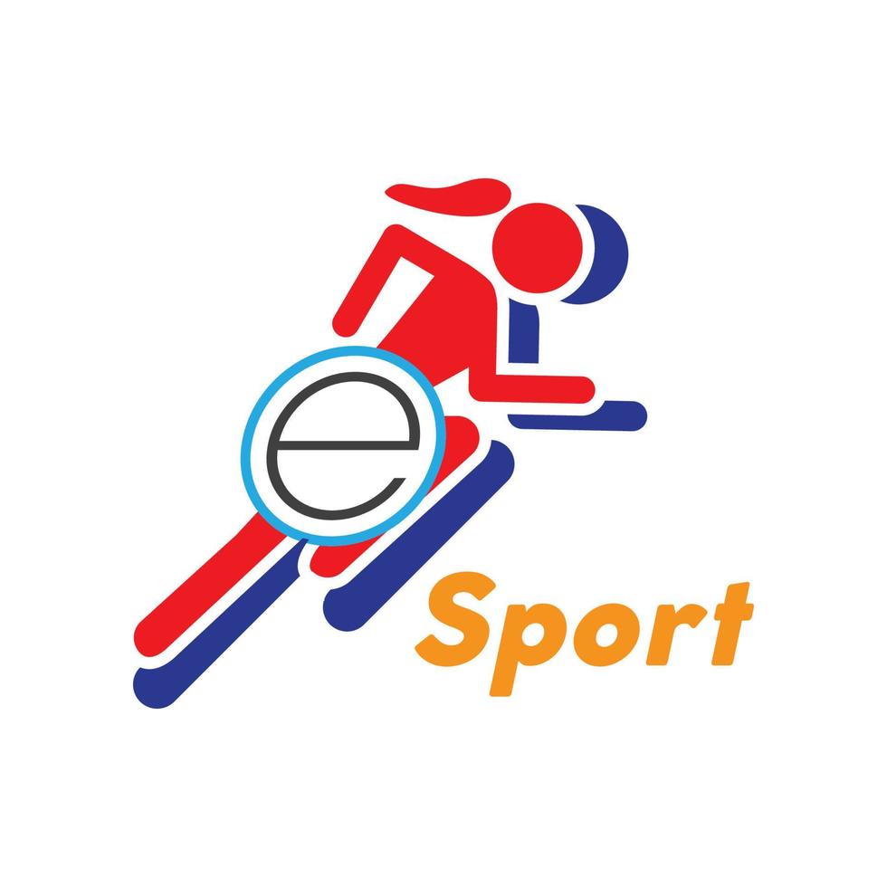 conception de vecteur de logo e sport