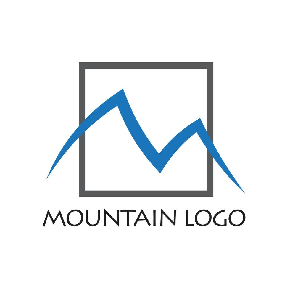 logo de montagne avec lettre m vecteur