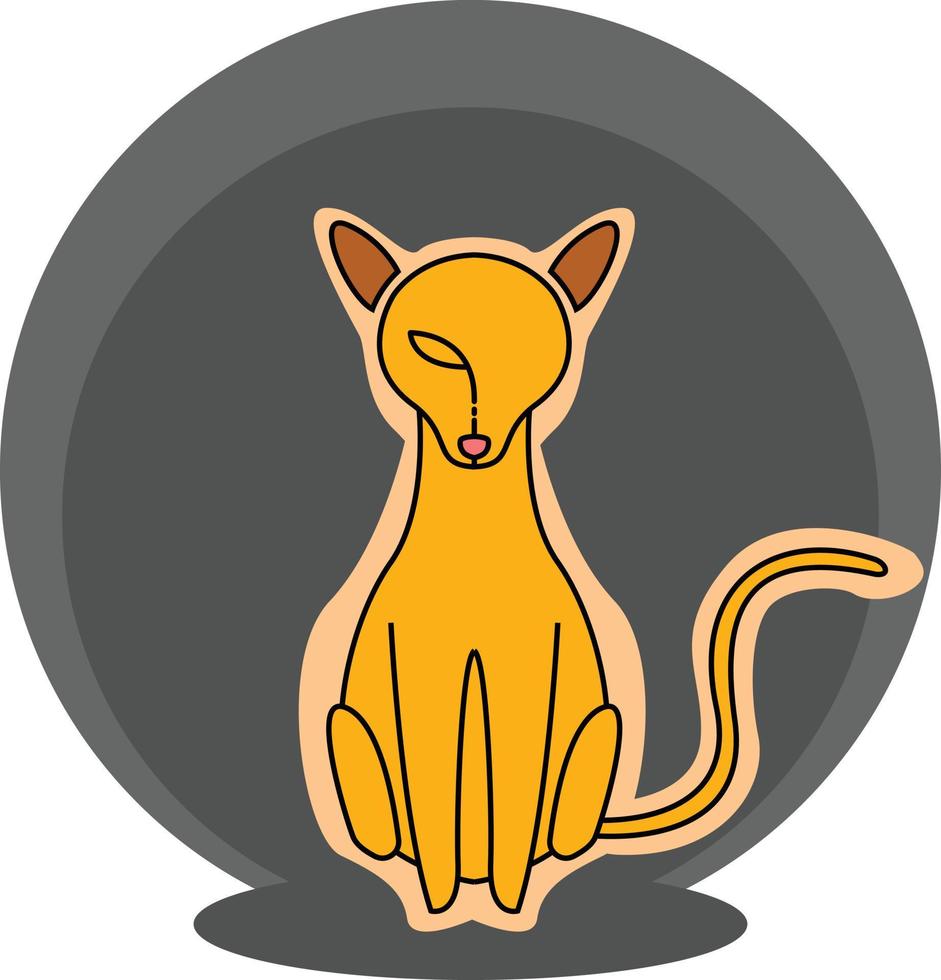 illustration de vecteur plat concept logo chat orange pour mascotte ou élément de conception