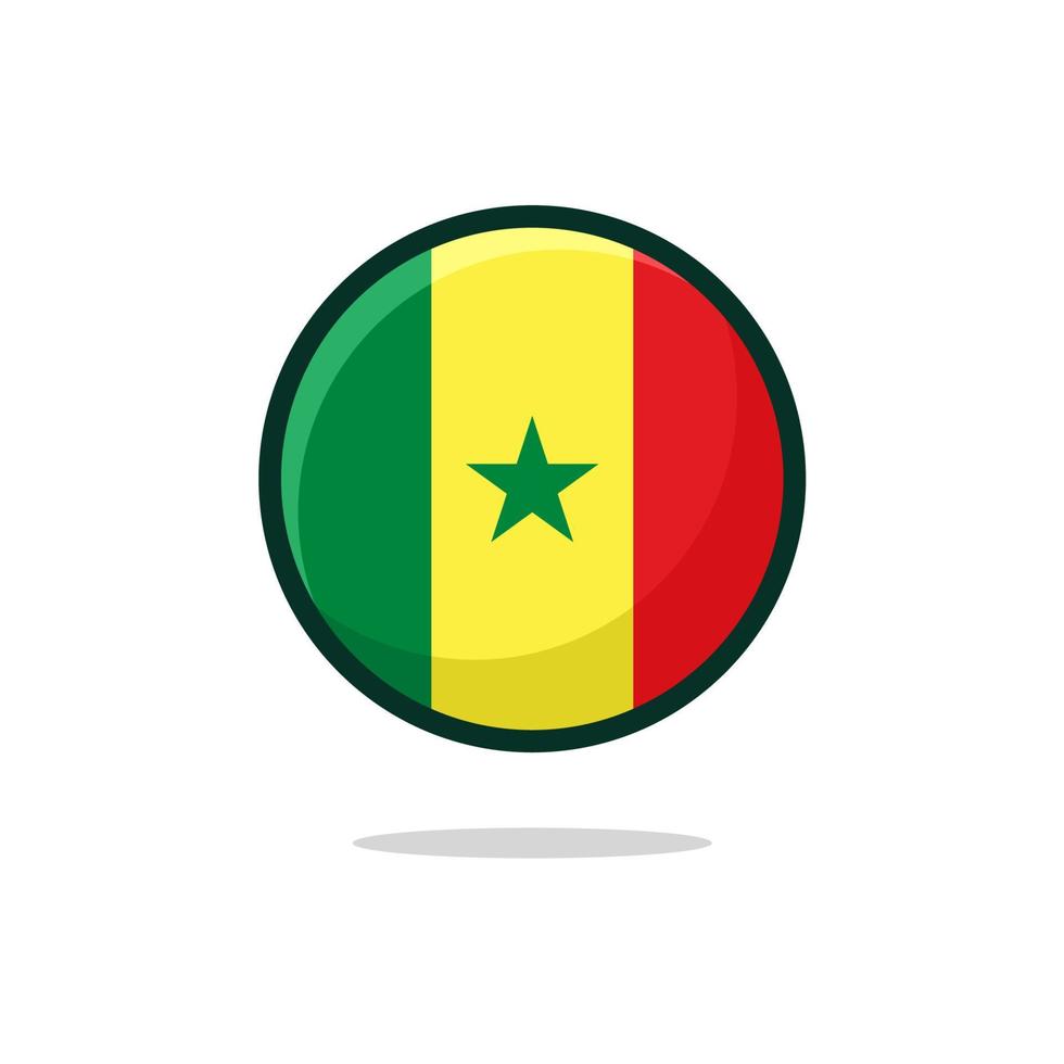 icône du drapeau du sénégal vecteur