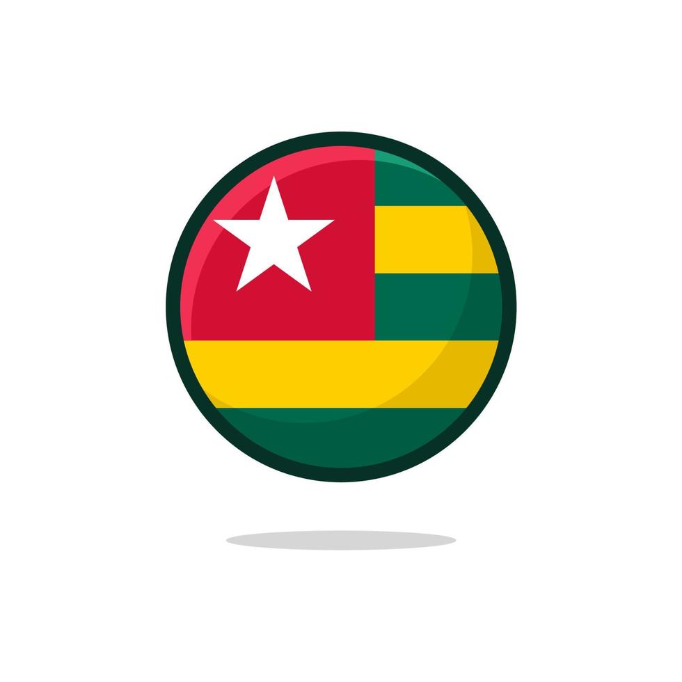 icône du drapeau togolais vecteur