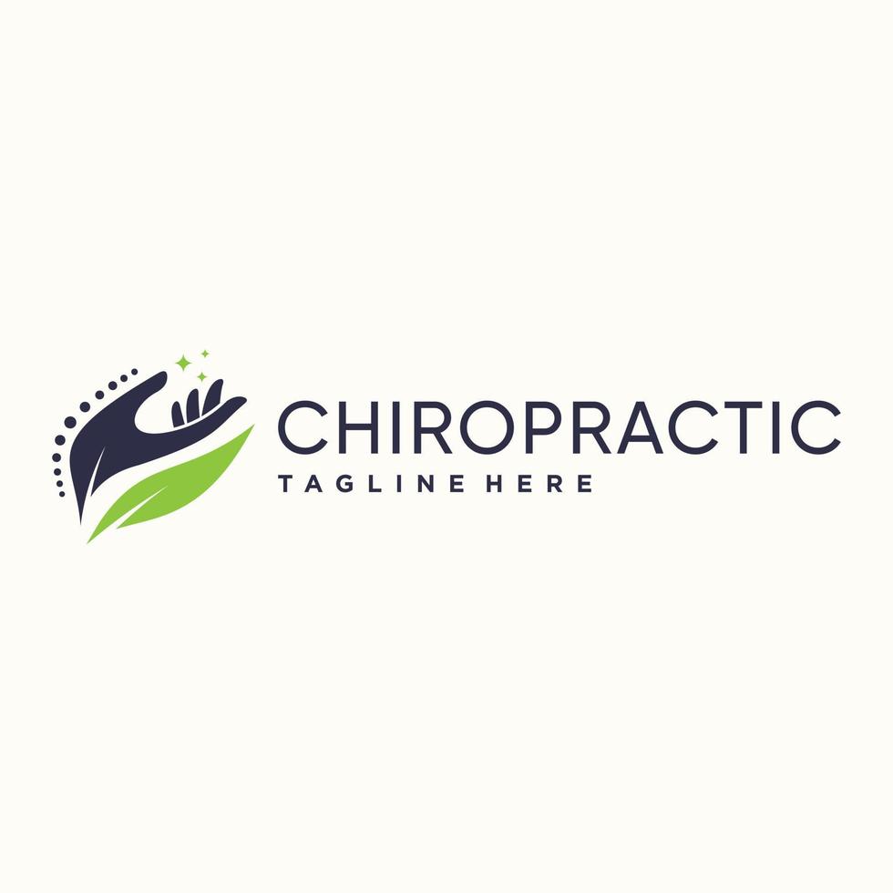 création de logo chiropratique avec vecteur premium de concept moderne