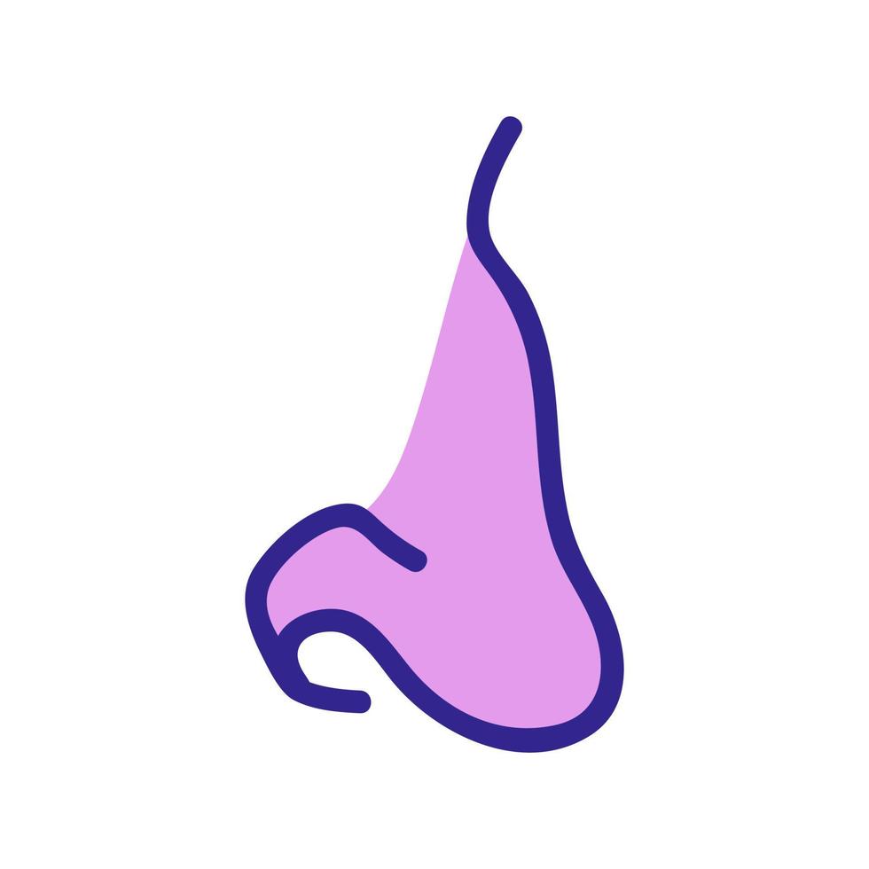 l'illustration du contour vectoriel de l'icône du nez humain