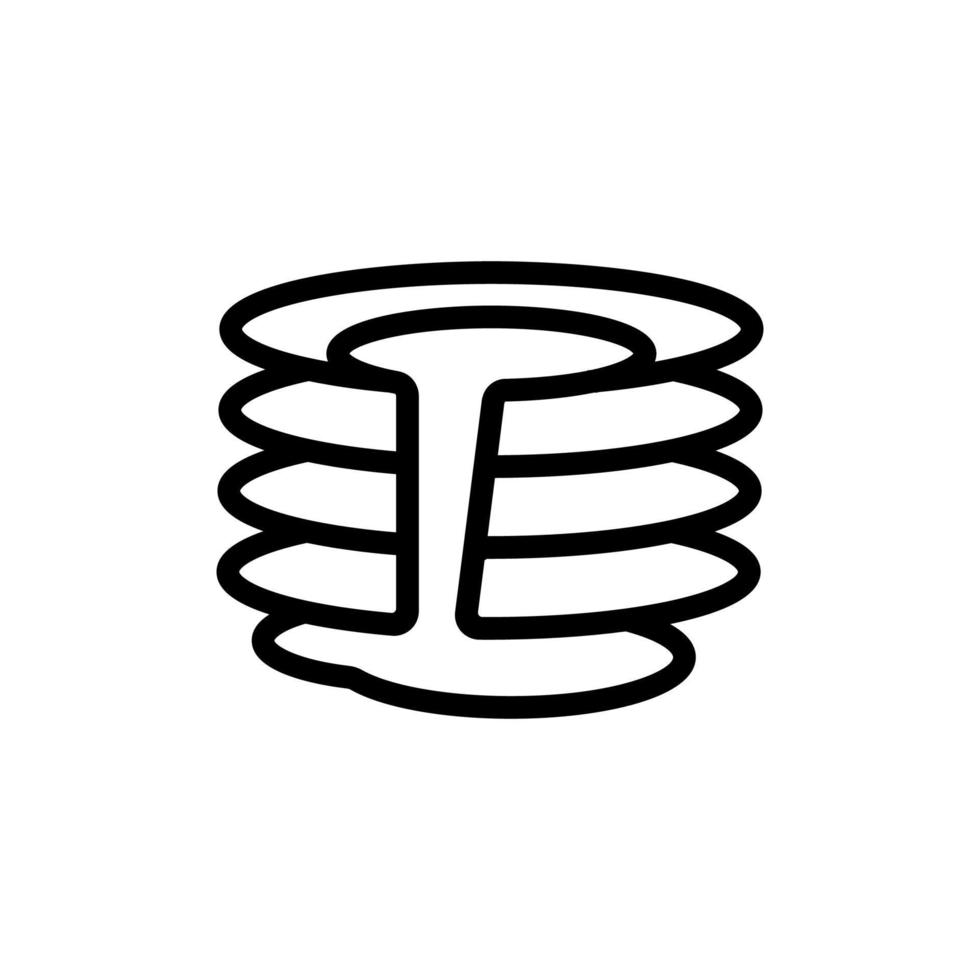 vecteur d'icône de plaques. illustration de symbole de contour isolé