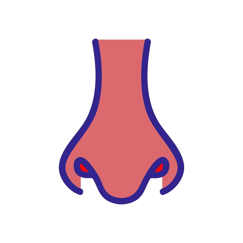 l'illustration du contour vectoriel de l'icône du nez et des narines