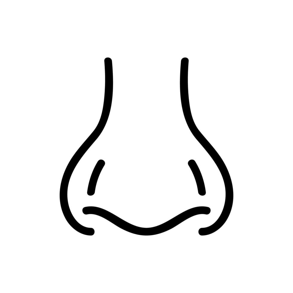 beau nez icône illustration de contour vectoriel