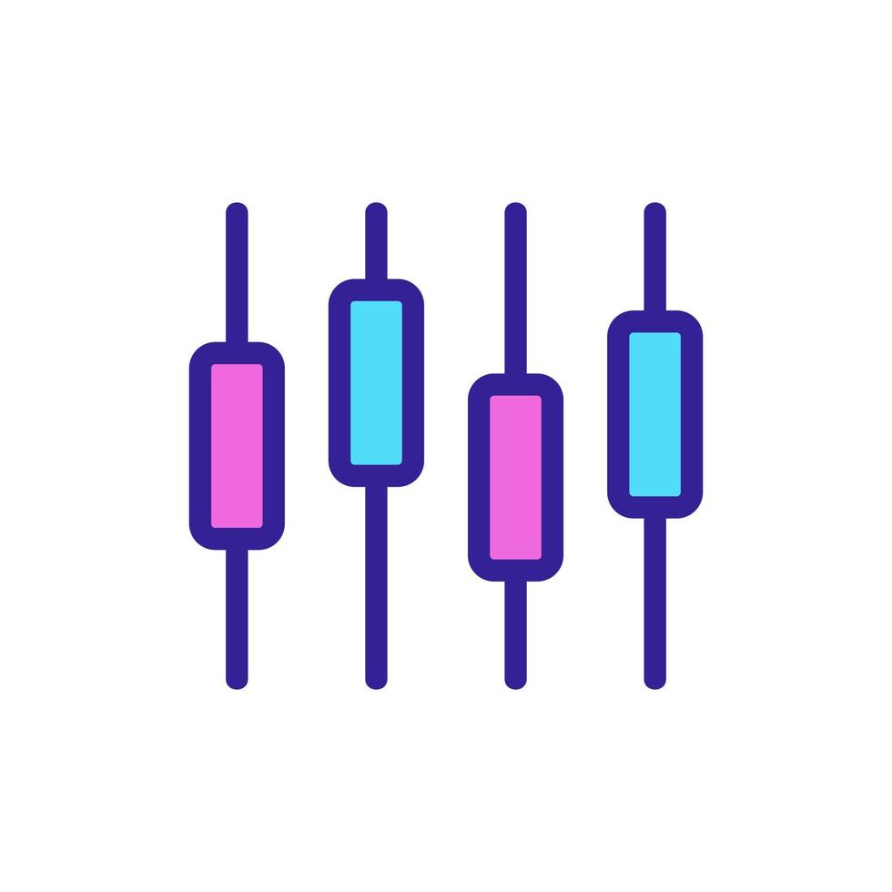 vecteur d'icône de réglage de musique. illustration de symbole de contour isolé