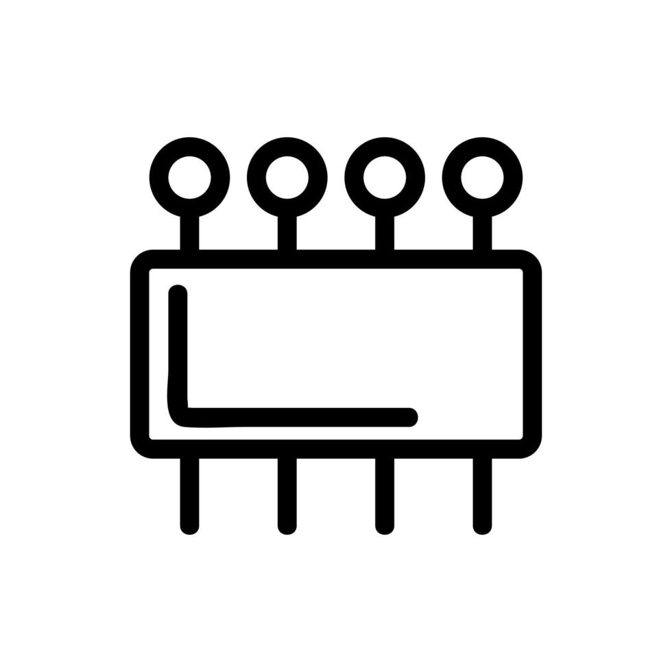 les aiguilles définissent le vecteur d'icône. illustration de symbole de contour isolé