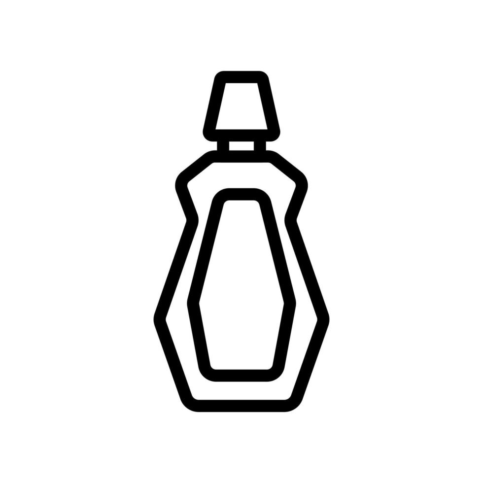 illustration de contour vectoriel d'icône de bouteille de rince-bouche étendue