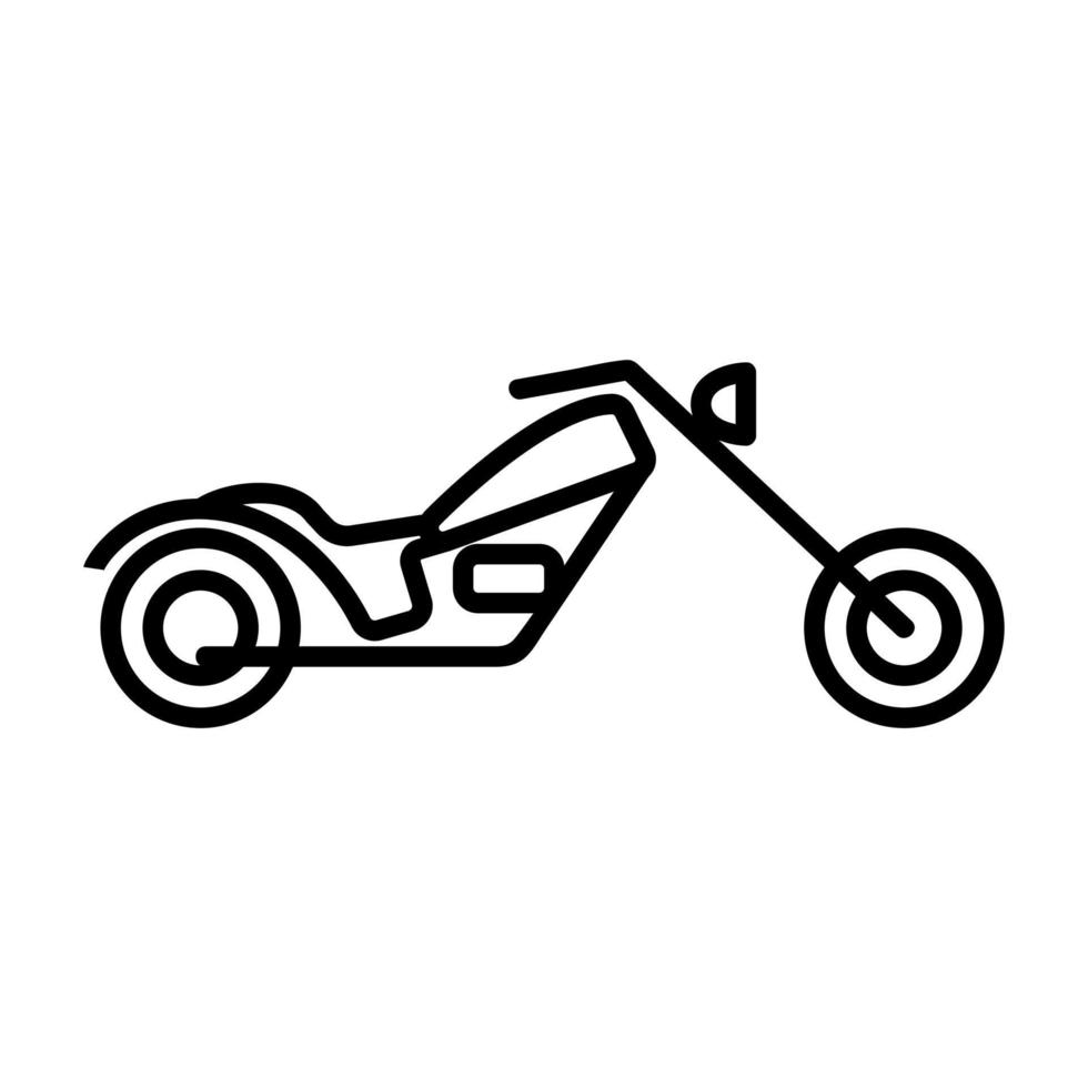 vecteur d'icône de moto. illustration de symbole de contour isolé