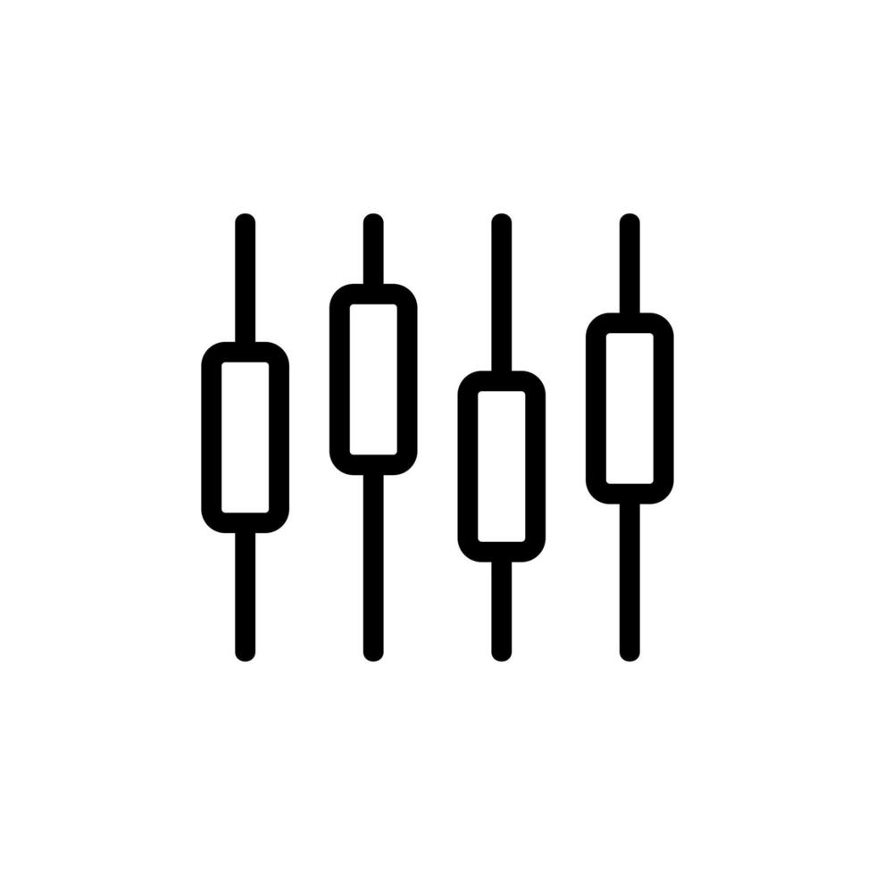 vecteur d'icône de réglage de musique. illustration de symbole de contour isolé