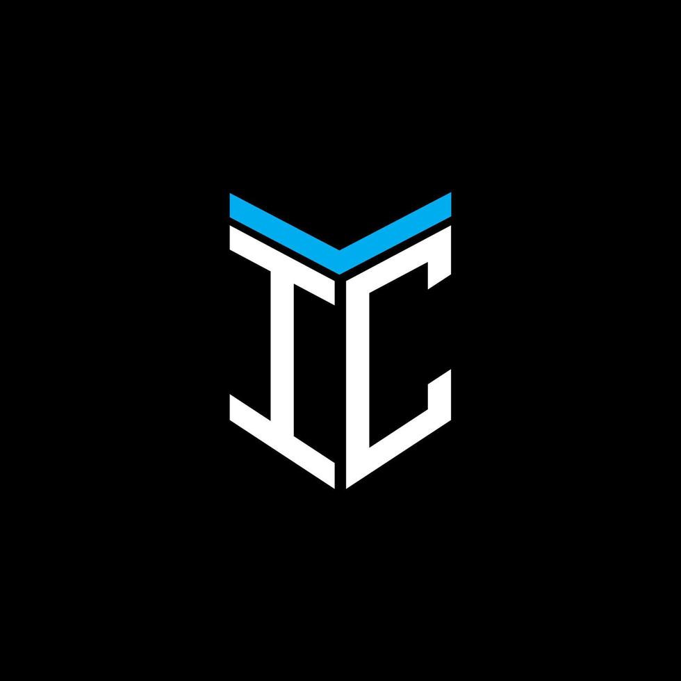 conception créative de logo de lettre ic avec graphique vectoriel