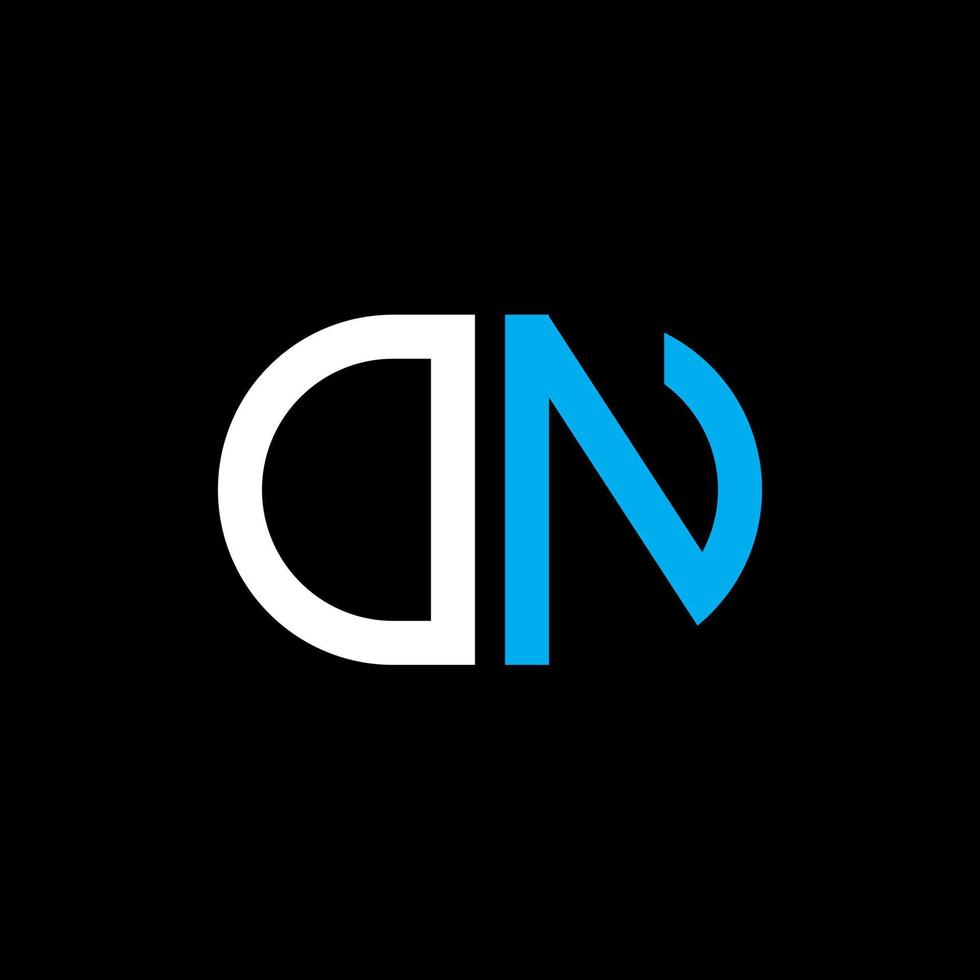 conception créative de logo de lettre dn avec graphique vectoriel