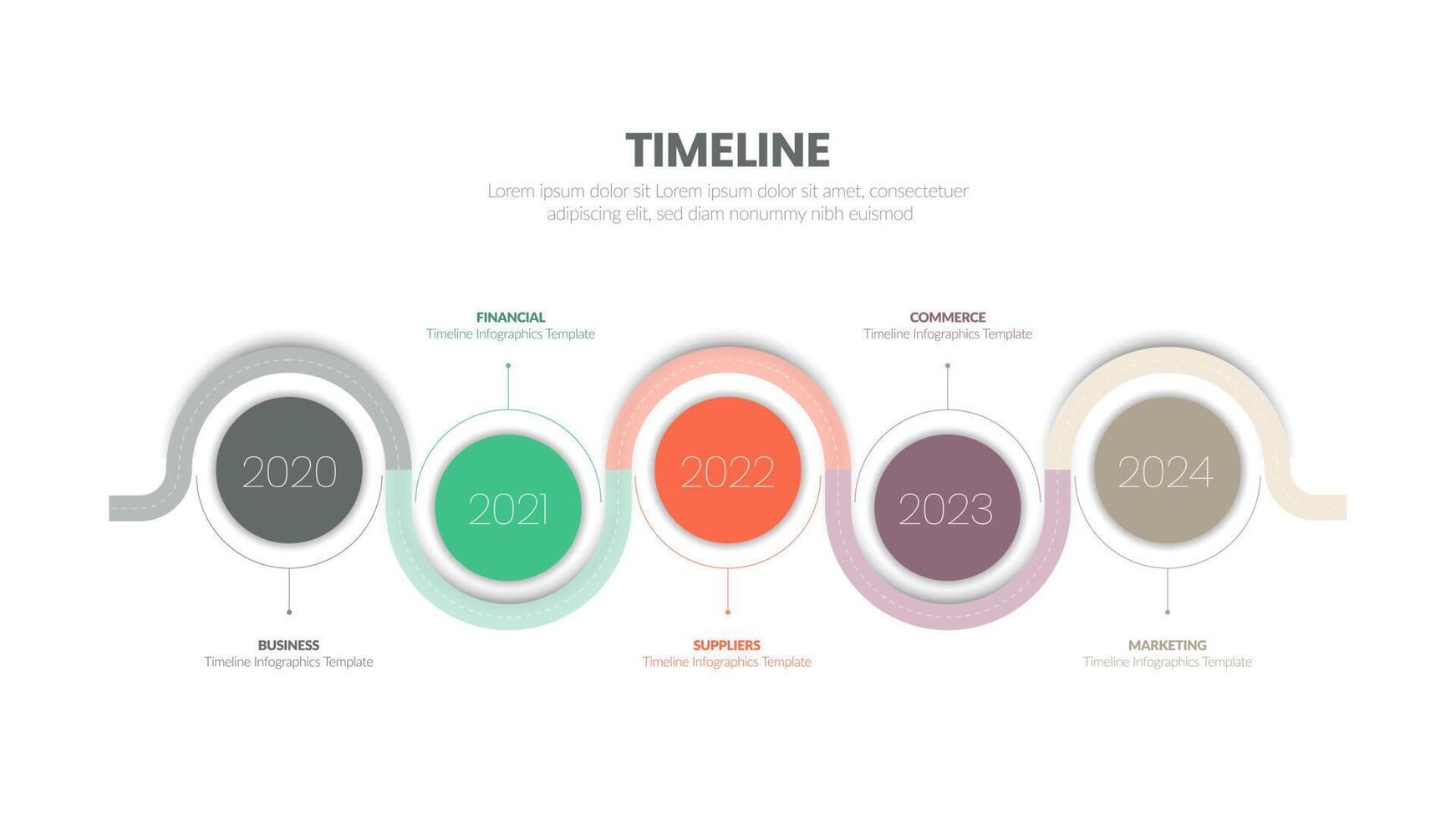 modèle d'infographie de chemin de voyage d'affaires minimal créatif. processus de chronologie avec conception de papier découpé et 5 options ou étapes pour la présentation de bannière ou de diapositive. élément de conception de mise en page de flux de travail simple. vecteur