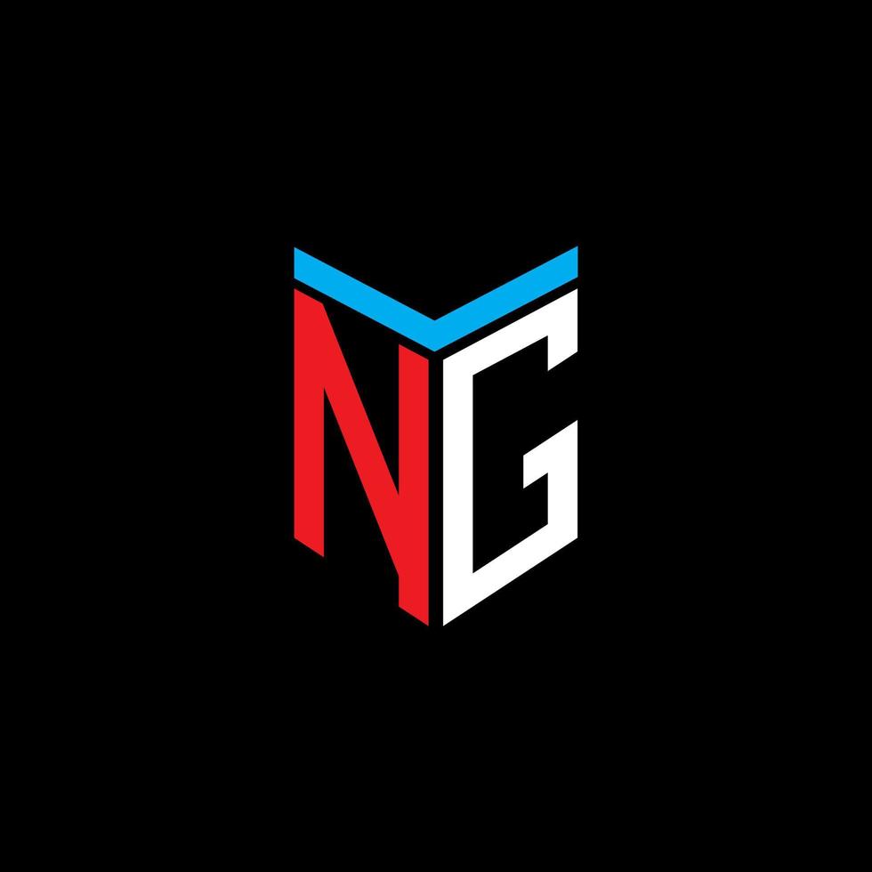 création de logo de lettre ng avec graphique vectoriel