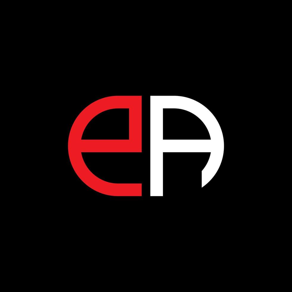 conception créative de logo de lettre pa avec graphique vectoriel