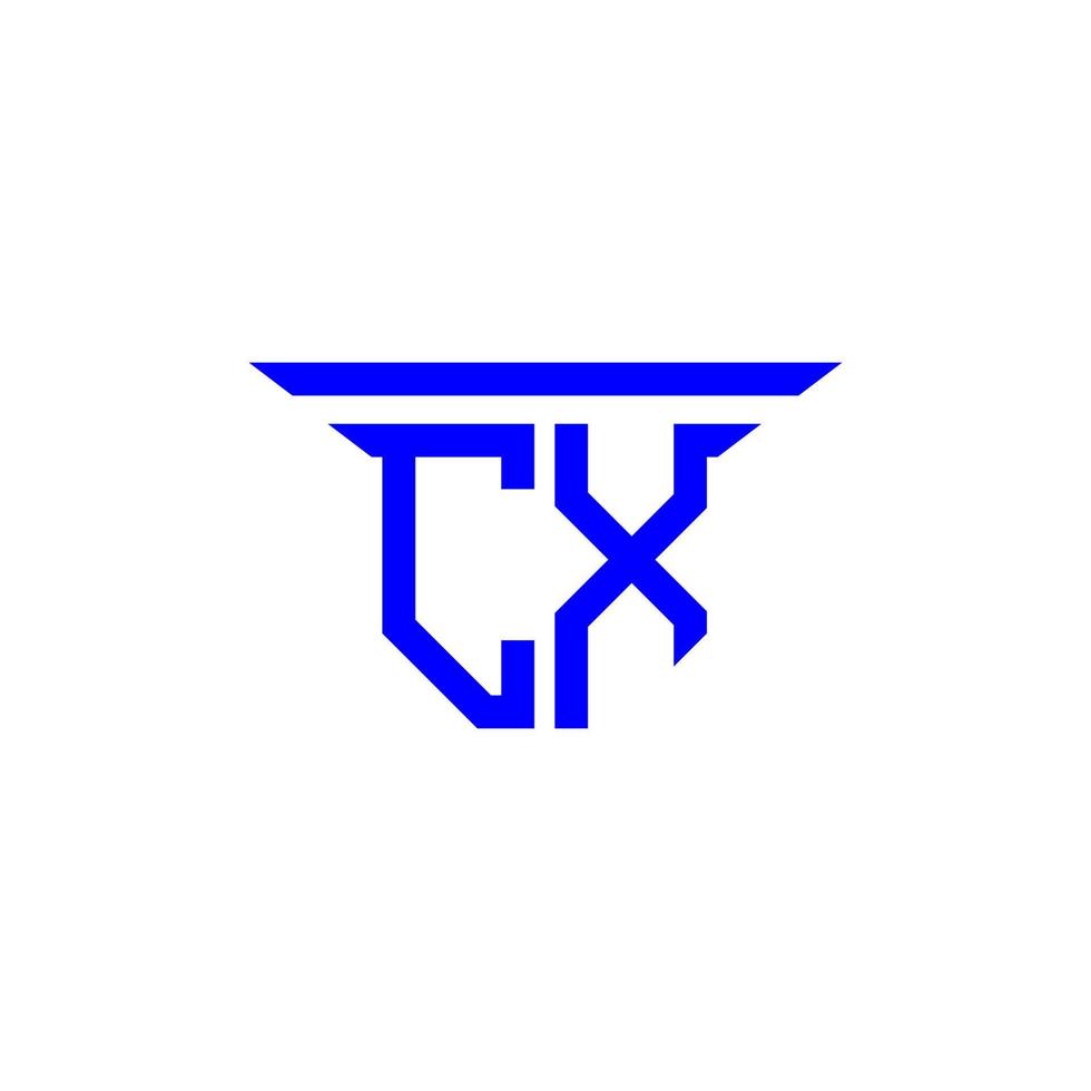 conception créative de logo de lettre cx avec graphique vectoriel