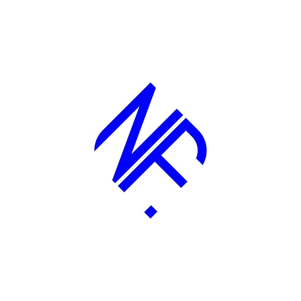 conception créative de logo de lettre nf avec graphique vectoriel