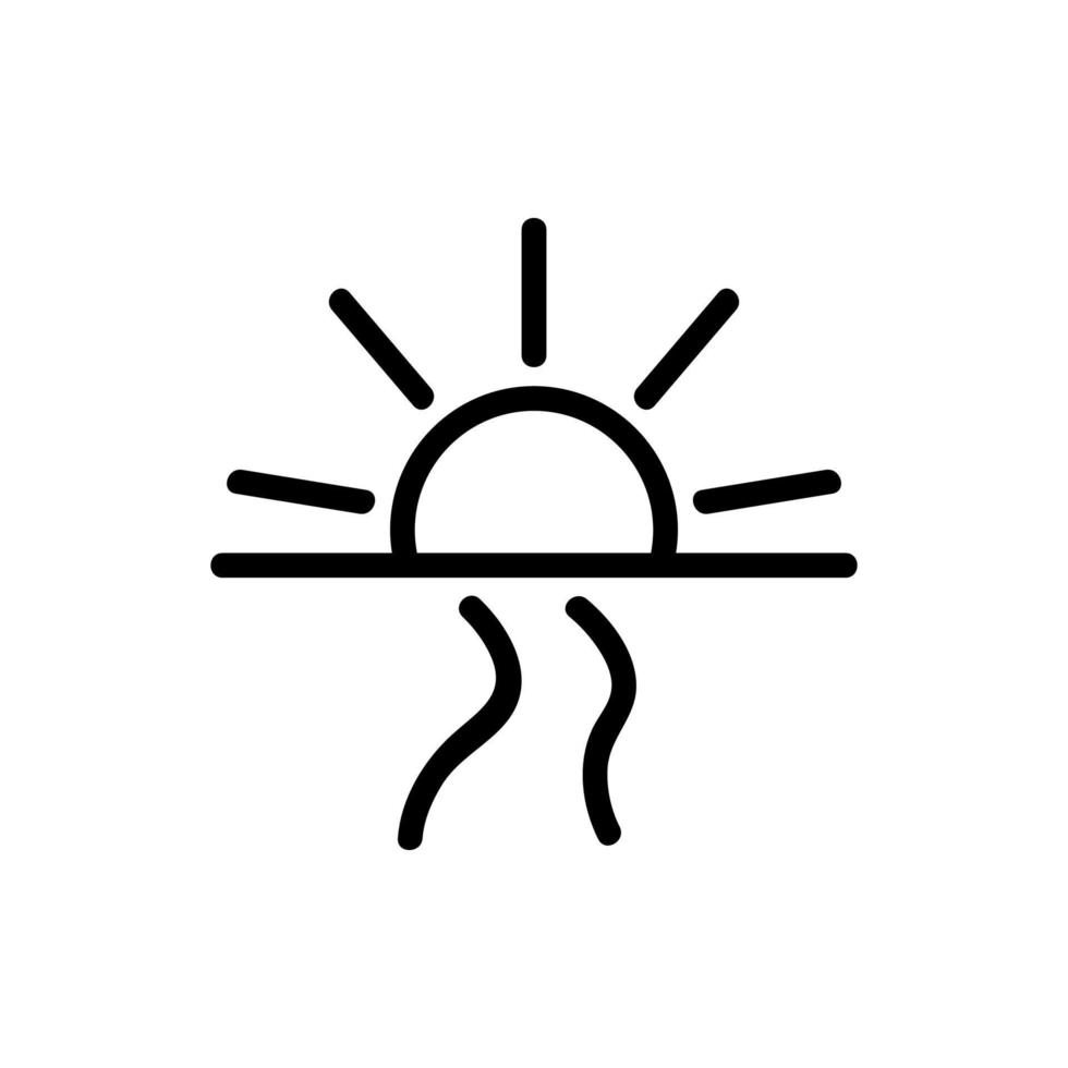 vecteur d'icône de lever de soleil. illustration de symbole de contour isolé