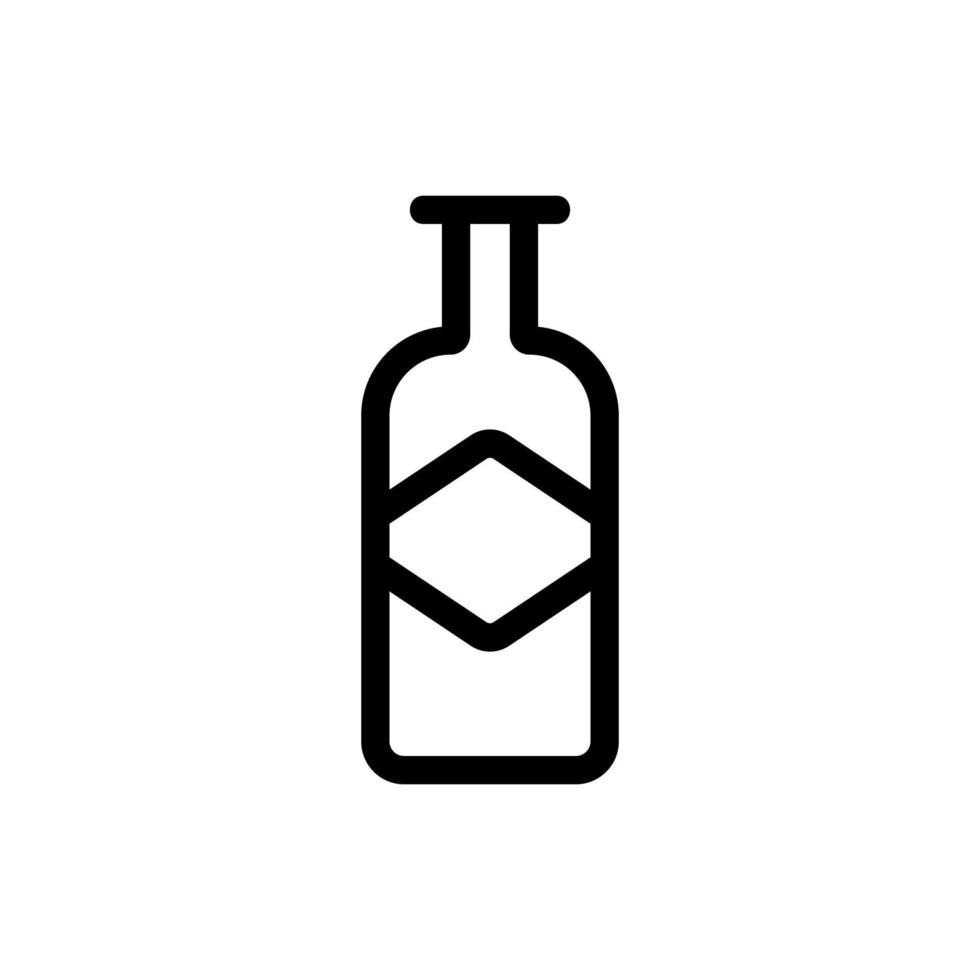 vecteur d'icône de whisky. illustration de symbole de contour isolé