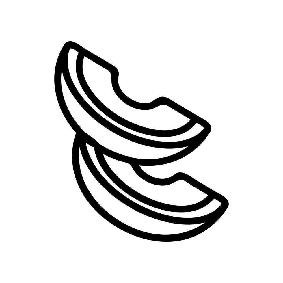illustration vectorielle de deux morceaux de melon icône vecteur