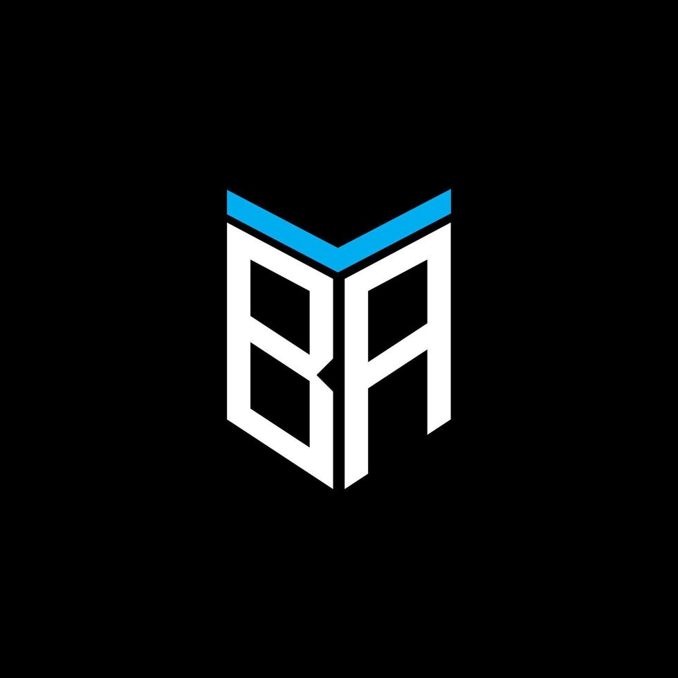 conception créative de logo de lettre ba avec graphique vectoriel