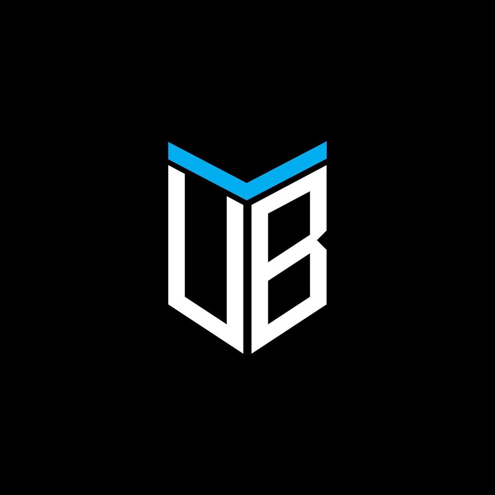 conception créative de logo de lettre ub avec graphique vectoriel