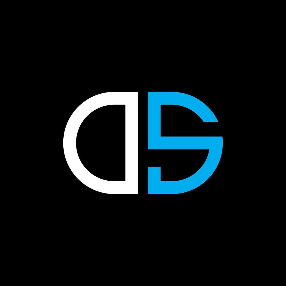 conception créative de logo de lettre ds avec graphique vectoriel