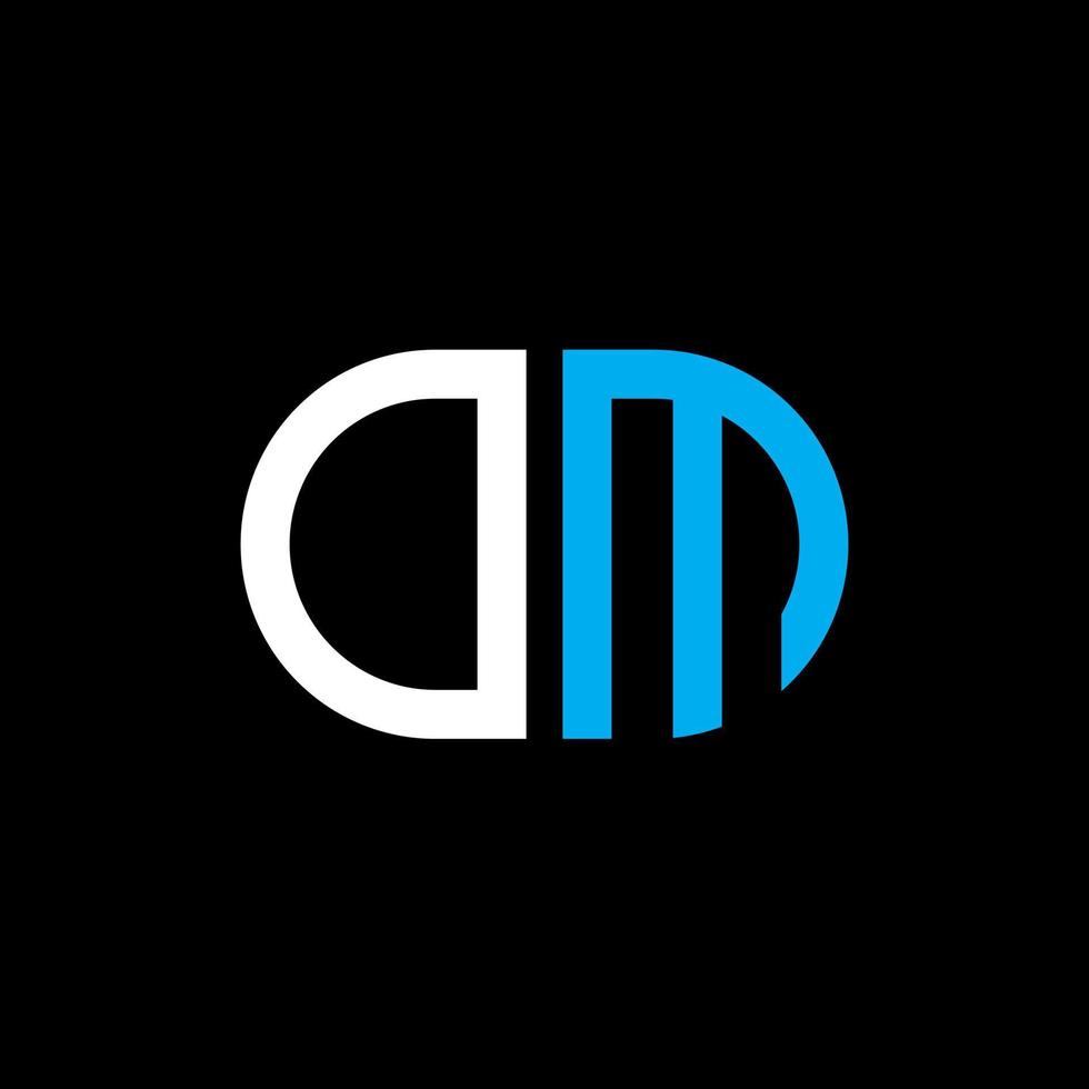 conception créative de logo de lettre dm avec graphique vectoriel