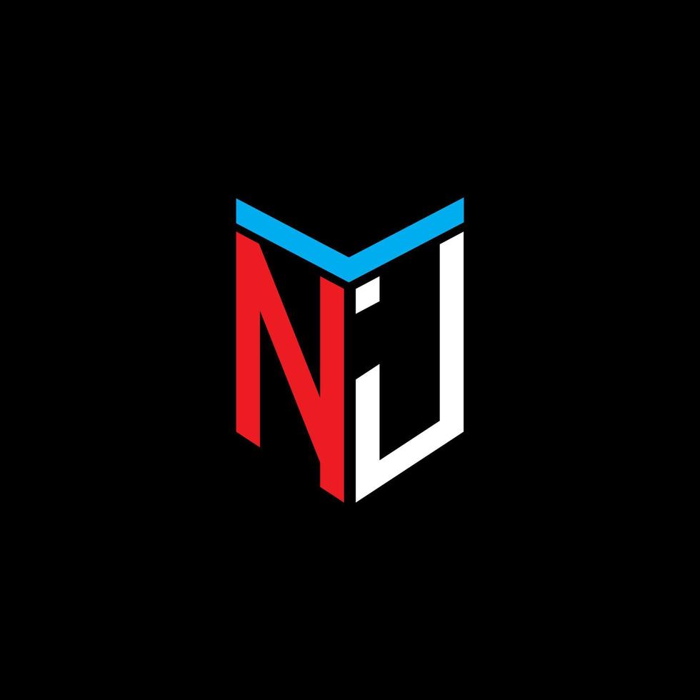 création de logo de lettre nj avec graphique vectoriel