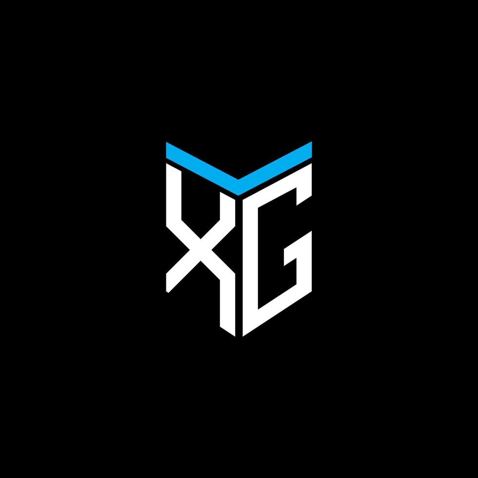 conception créative de logo de lettre xg avec graphique vectoriel