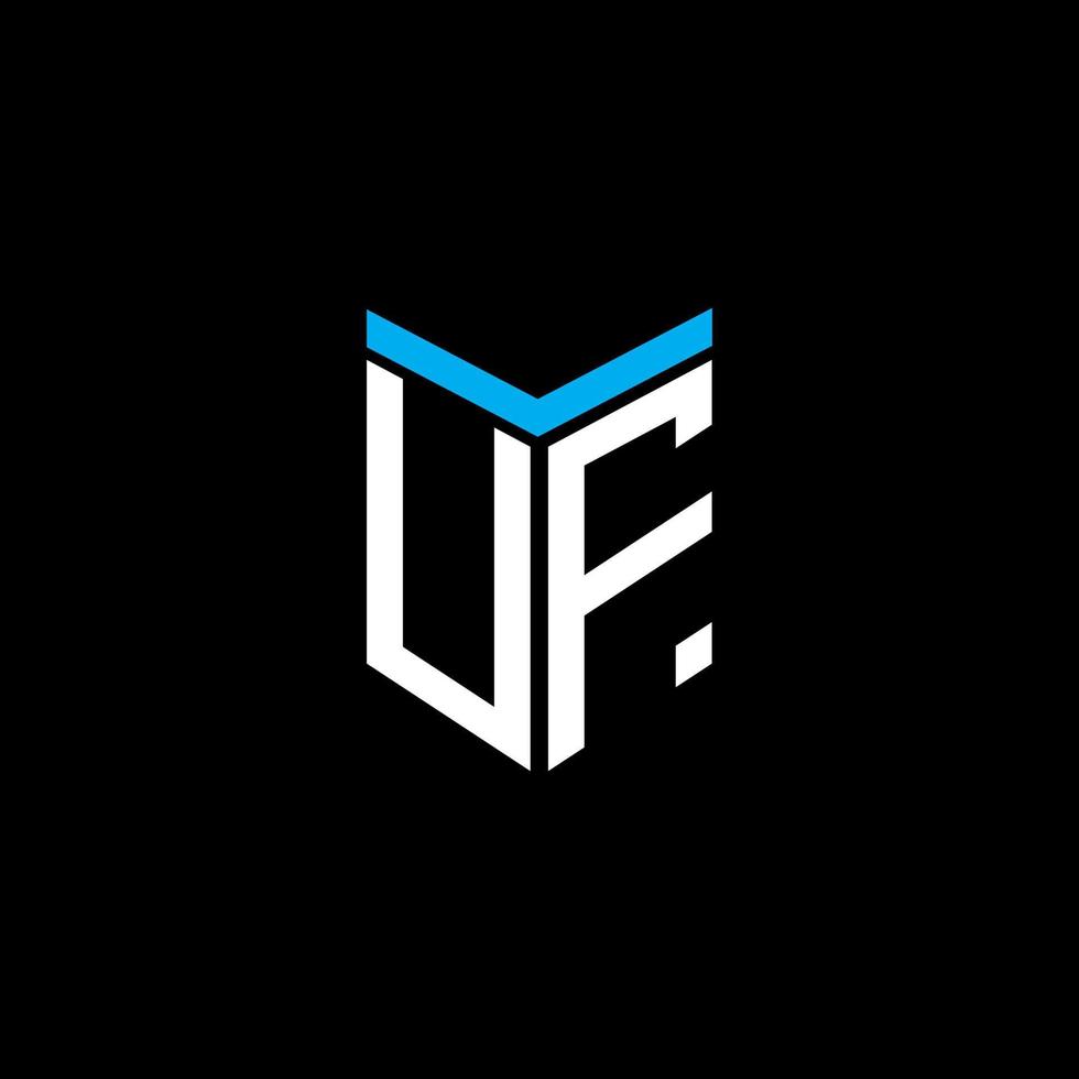 création de logo de lettre uf avec graphique vectoriel