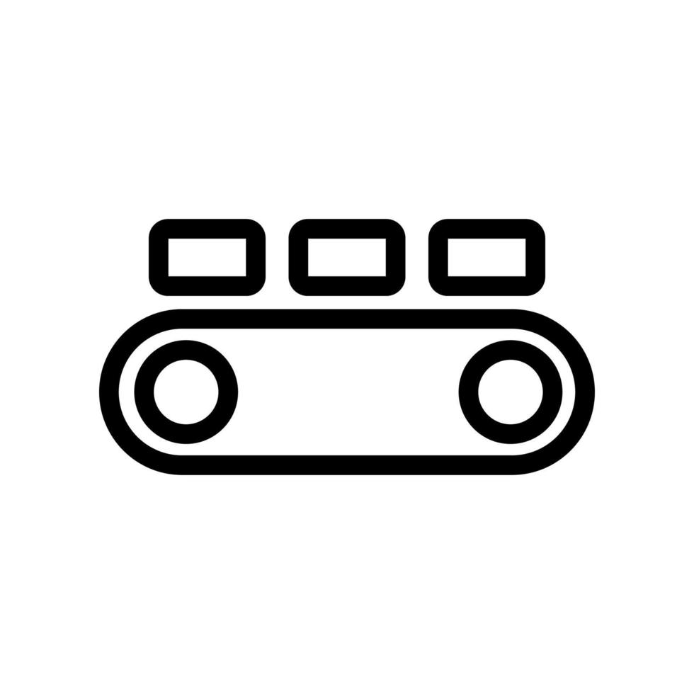 vecteur d'icône conveer industriel. illustration de symbole de contour isolé