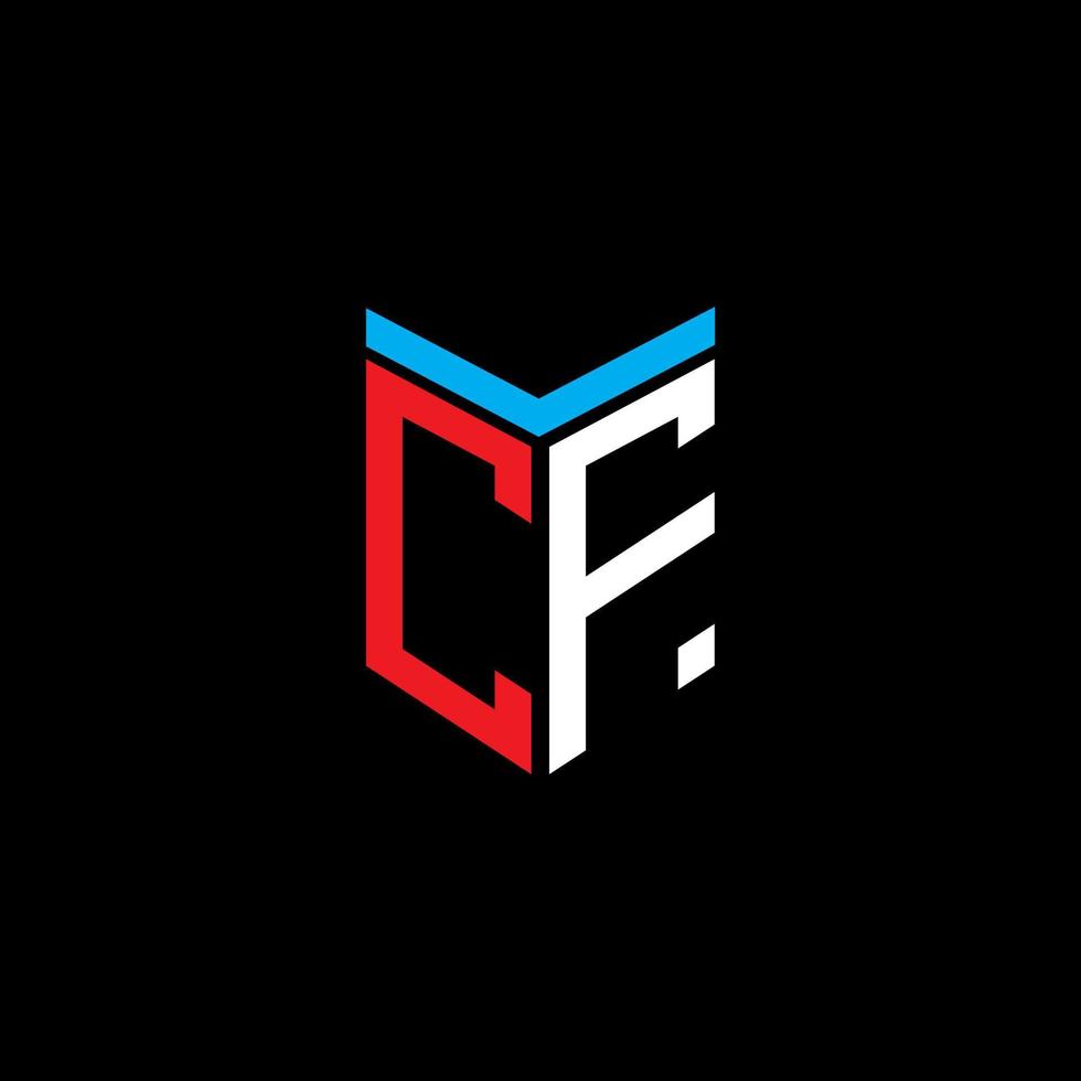 conception créative de logo de lettre cf avec graphique vectoriel