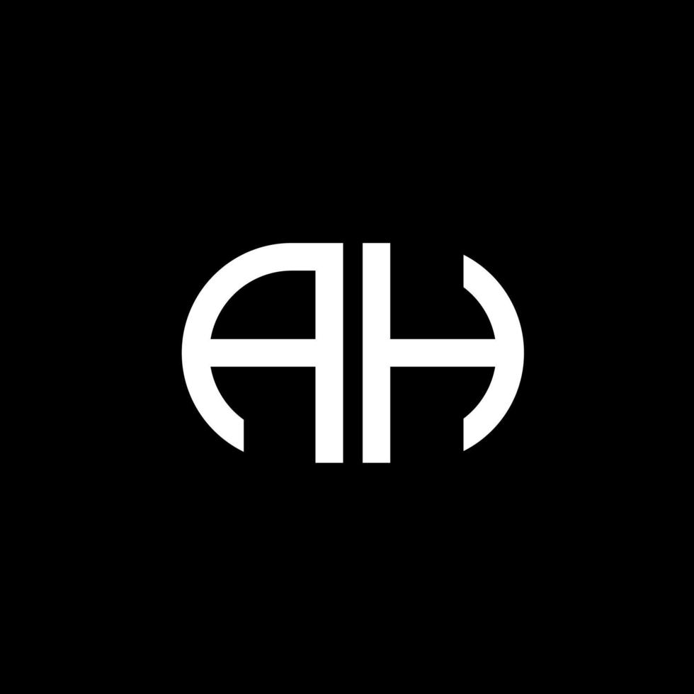 création de logo de lettre ah avec graphique vectoriel