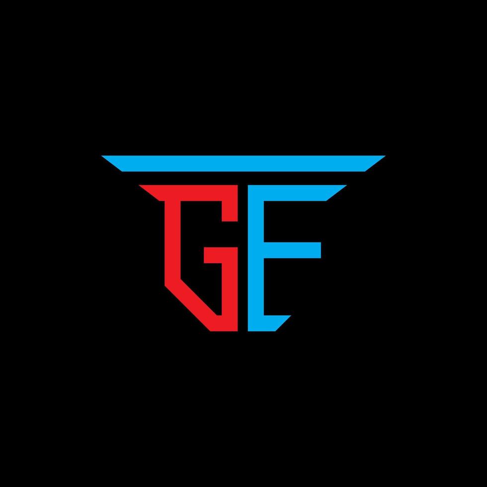 conception créative de logo de lettre gf avec graphique vectoriel