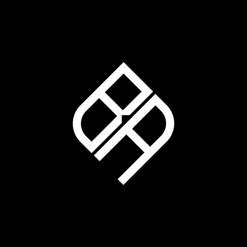 conception créative de logo de lettre ba avec graphique vectoriel
