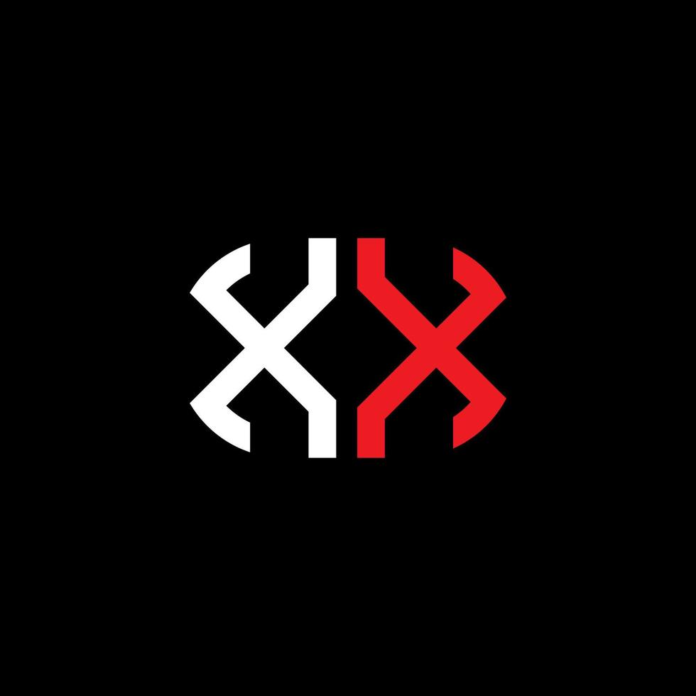 conception créative de logo de lettre xx avec graphique vectoriel