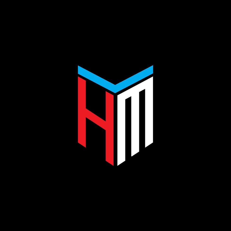 création de logo de lettre hm avec graphique vectoriel