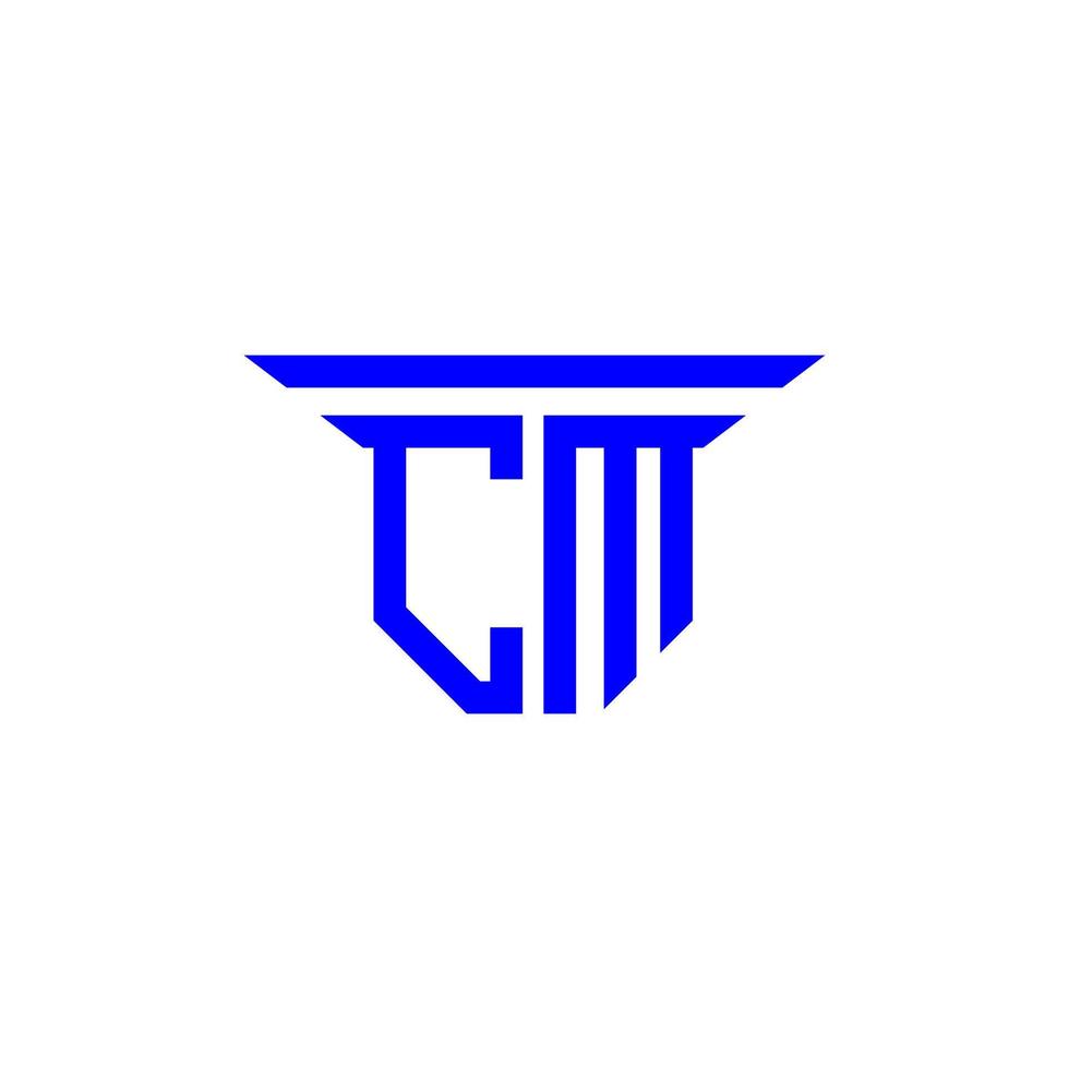 création de logo de lettre cm avec graphique vectoriel