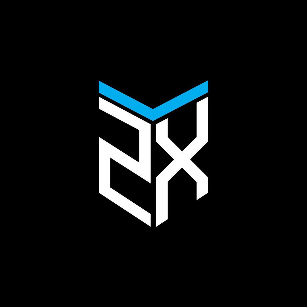 création de logo de lettre zx avec graphique vectoriel