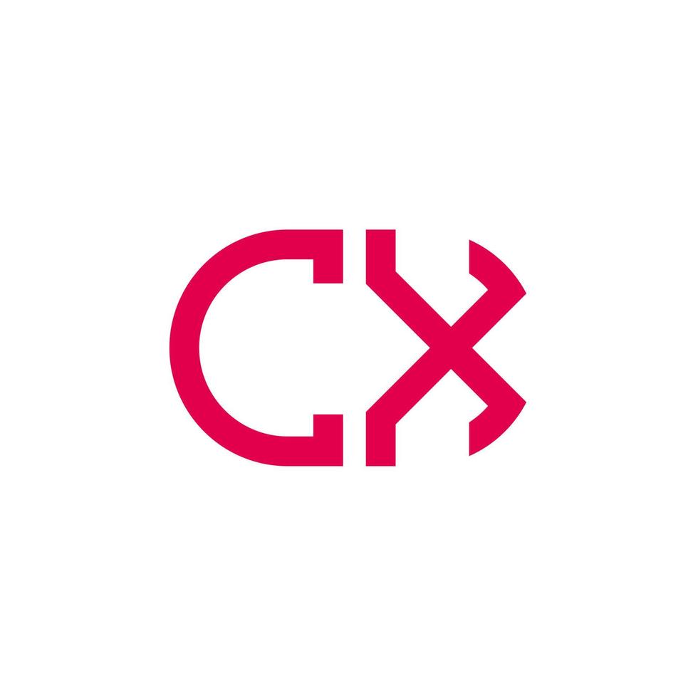 conception créative de logo de lettre cx avec graphique vectoriel