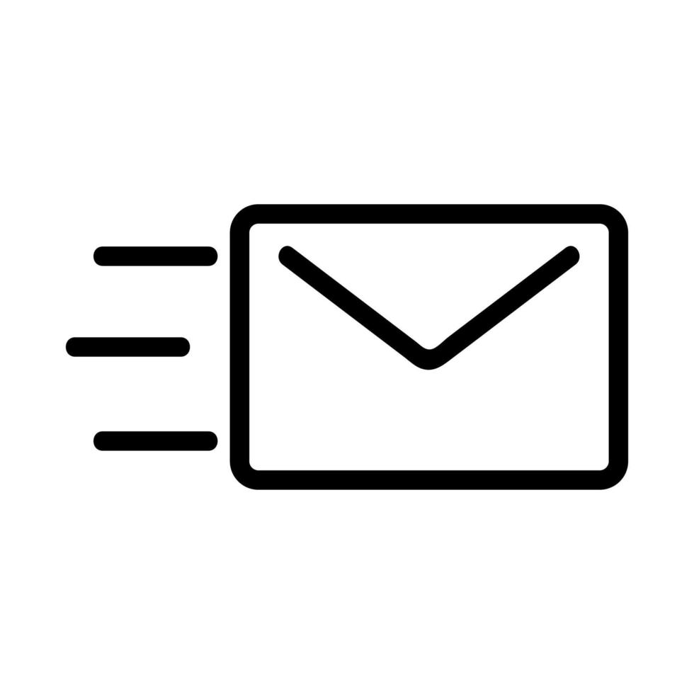 vecteur d'icône de message. illustration de symbole de contour isolé