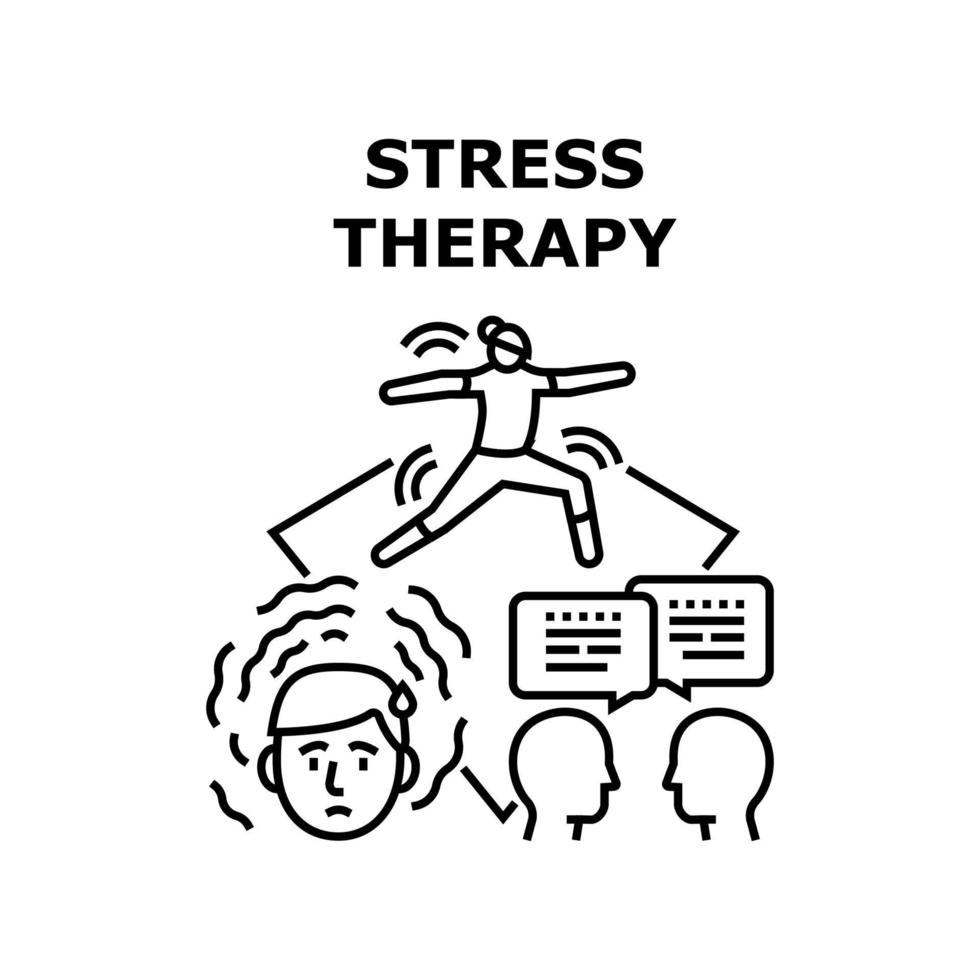 illustration vectorielle d'icône de thérapie de stress vecteur