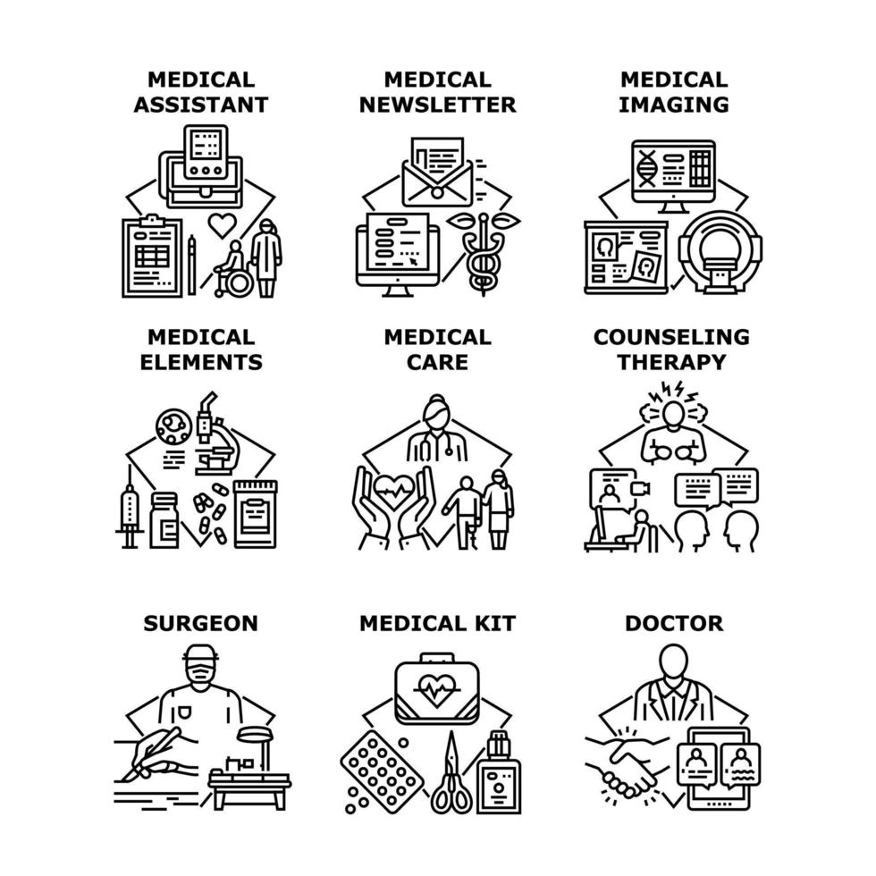 illustration vectorielle d'icône de concept de service médical vecteur