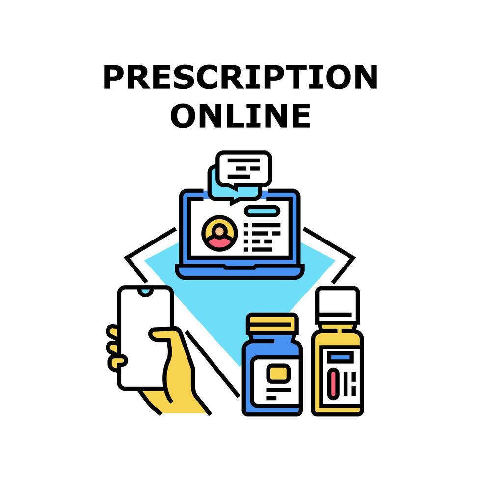 prescription en ligne icône illustration vectorielle vecteur